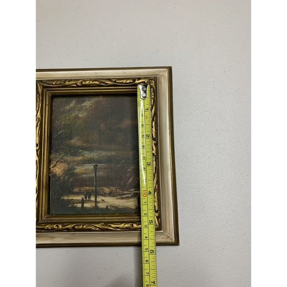 Winter Landscape by Jacob Van Ruisdael On 4” x 5” Cardboard Ornate 6” x7”Frame** - Picture 6 of 6